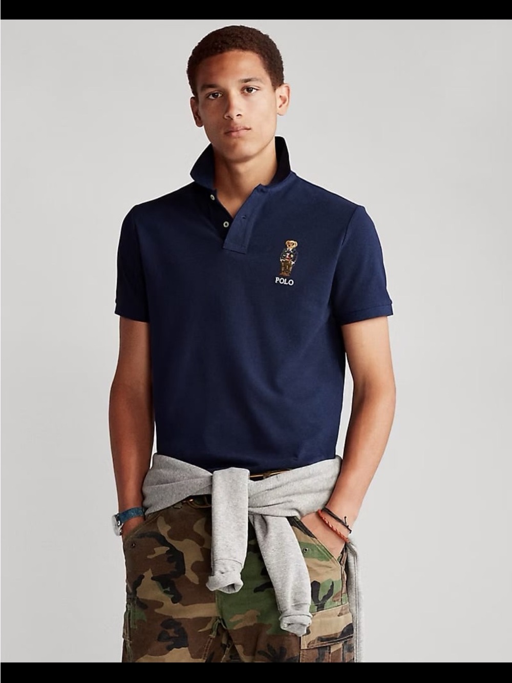 Polo Ralph Lauren Custom Slim Fit Polo Bear Polo Shirt
